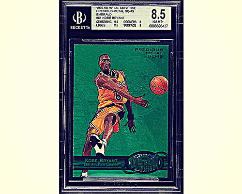 Image of a green Kobe PMG card